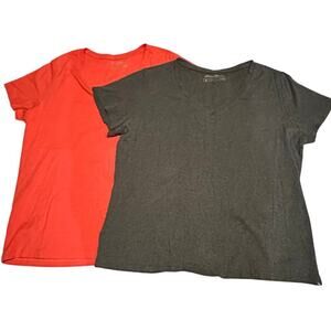 Eddie Bauer Bundle of Two (2) Casual Short Sleeve T-Shirt Women's 2XL